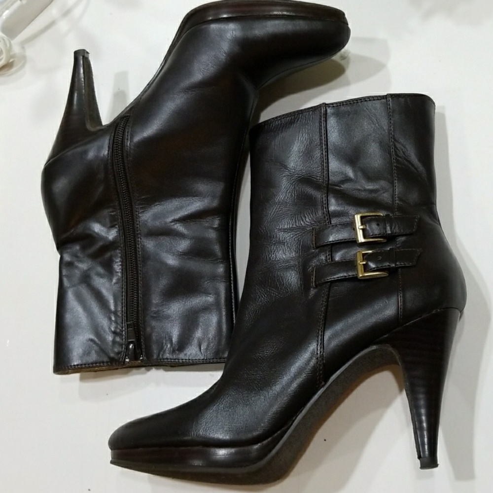 Dark brown ankle boots